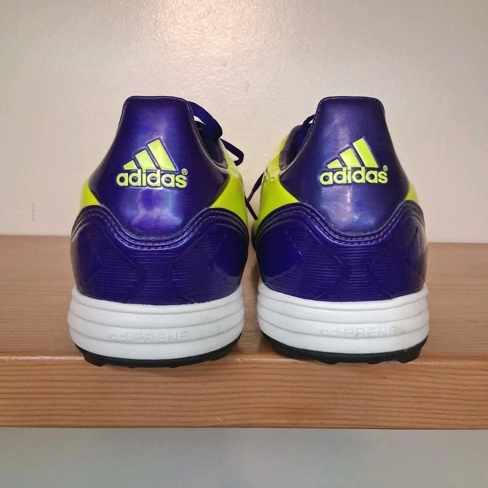 Adidas F50 TRX F10 Indoor Soccer Shoes Men's Size 12 Neon Yellow Purple